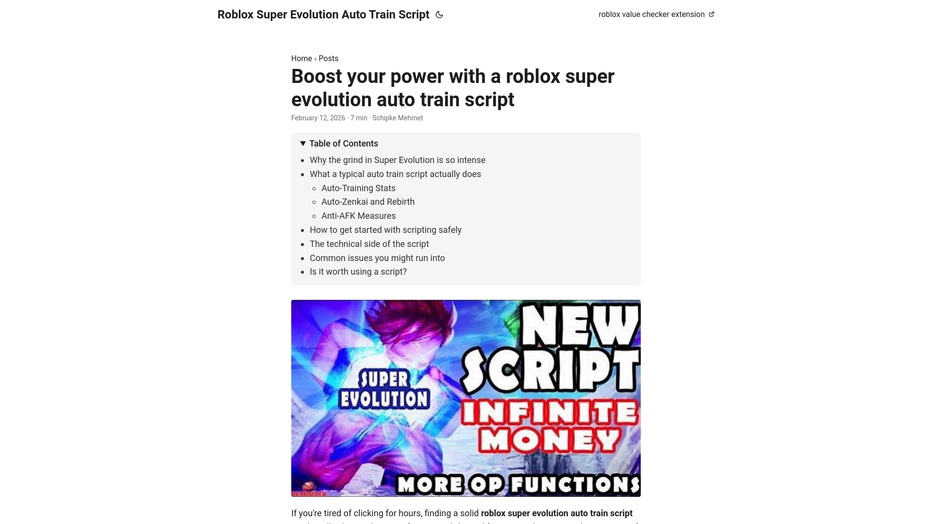 website screenshot of https://roblox-super-evolution-auto-train-script.pages.dev/