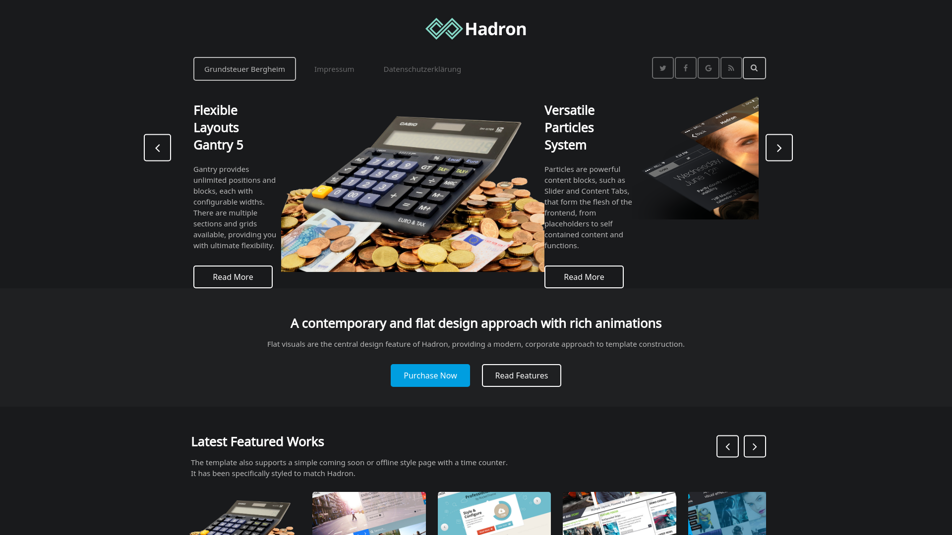 website screenshot of https://grundsteuer-bergheim.de
