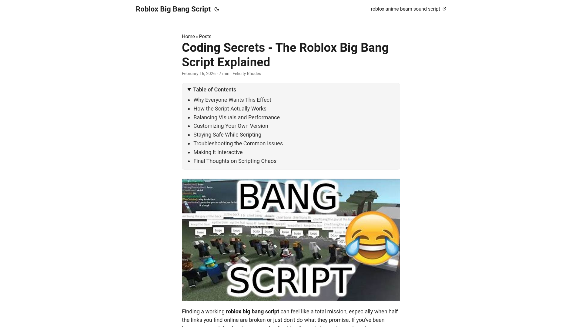 website screenshot of https://roblox-big-bang-script.pages.dev/