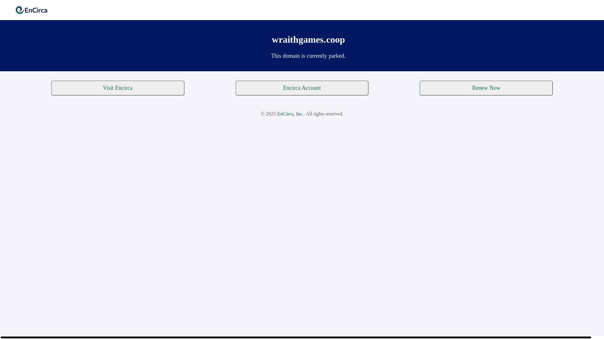 website screenshot of https://wraithgames.coop/
