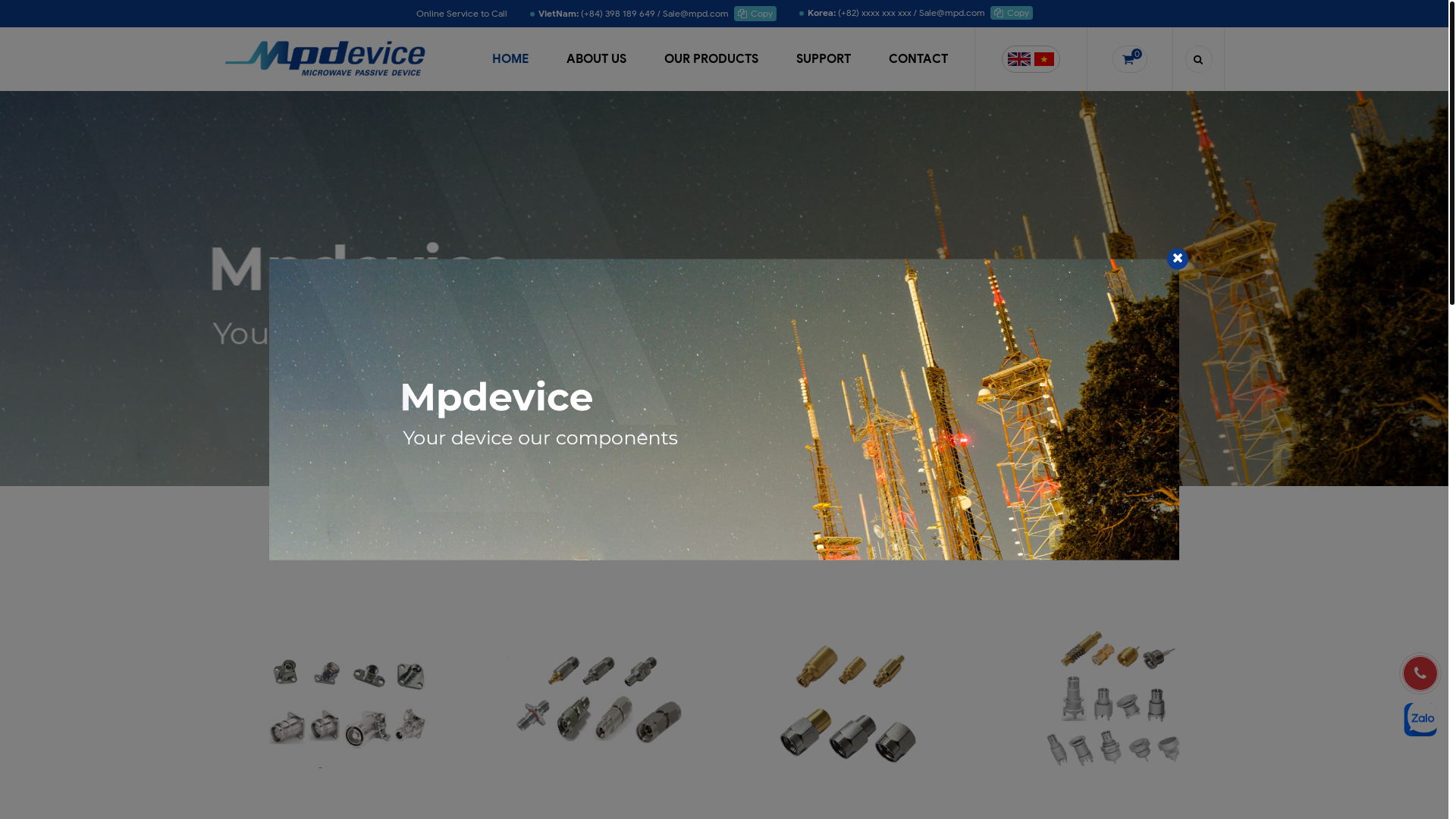 website screenshot of https://mpdvina.com/