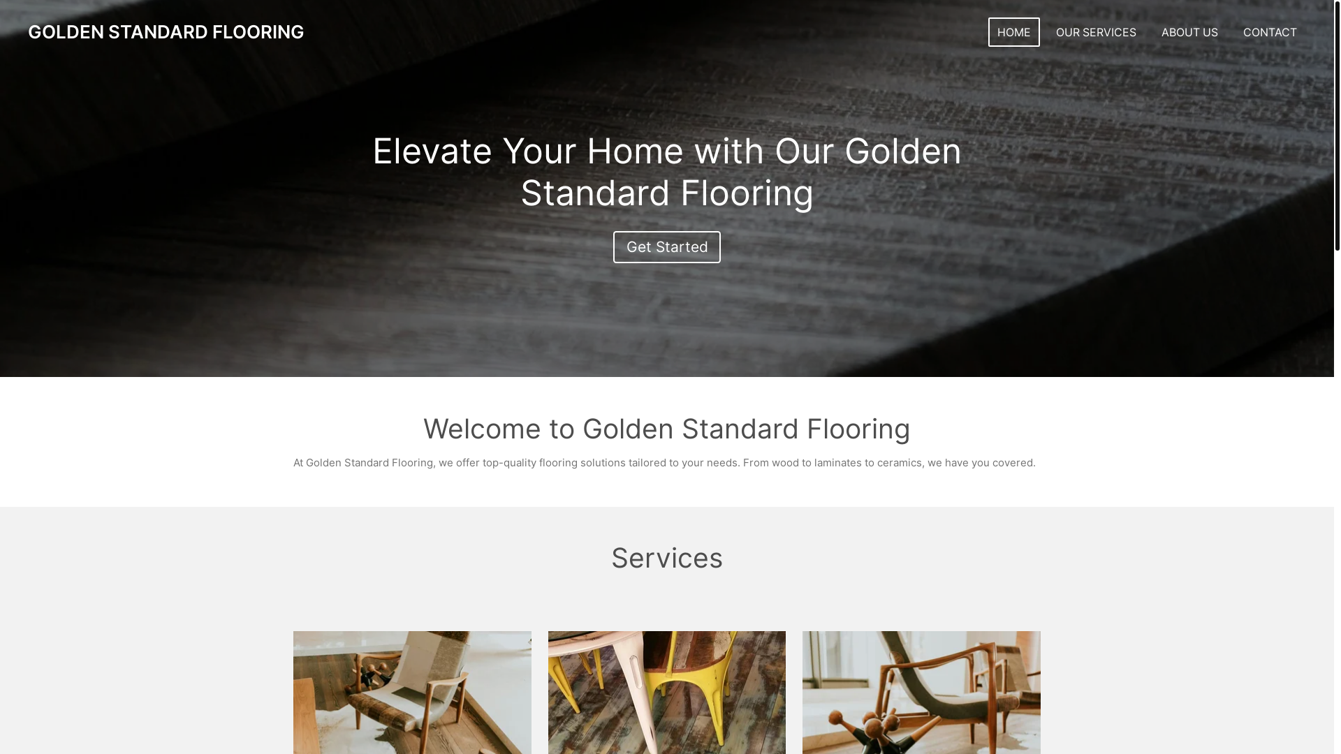 website screenshot of https://goldenstandardflooring.com/