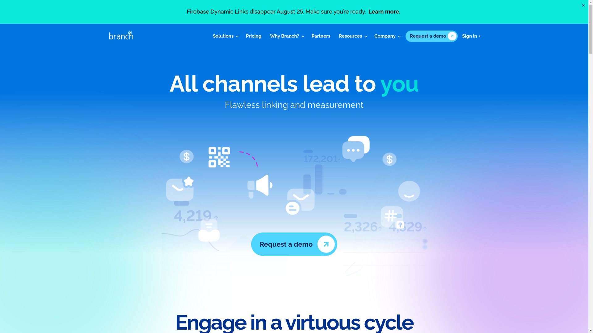 website screenshot of https://branch.io