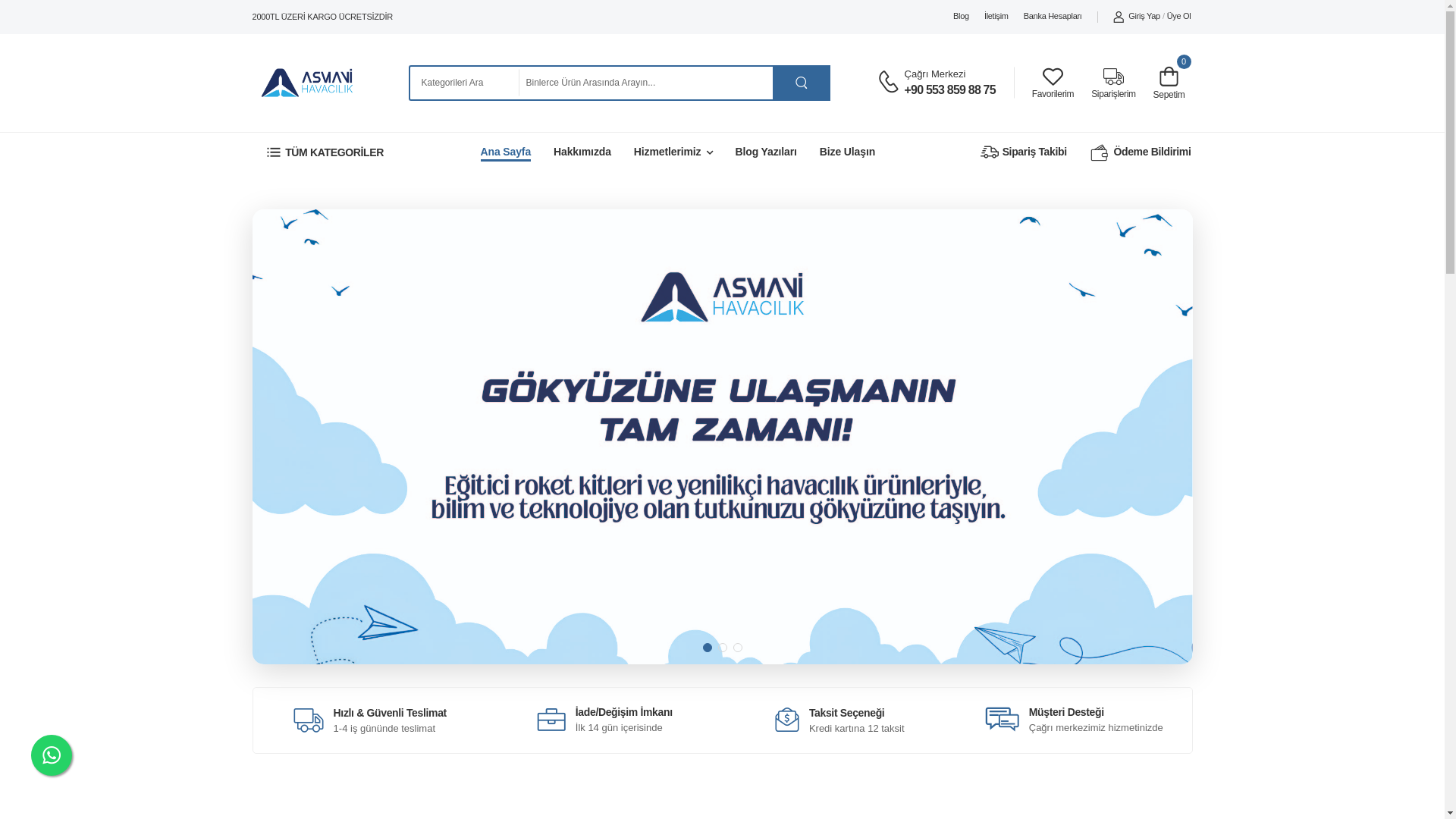 website screenshot of https://asmanihavacilik.com.tr/