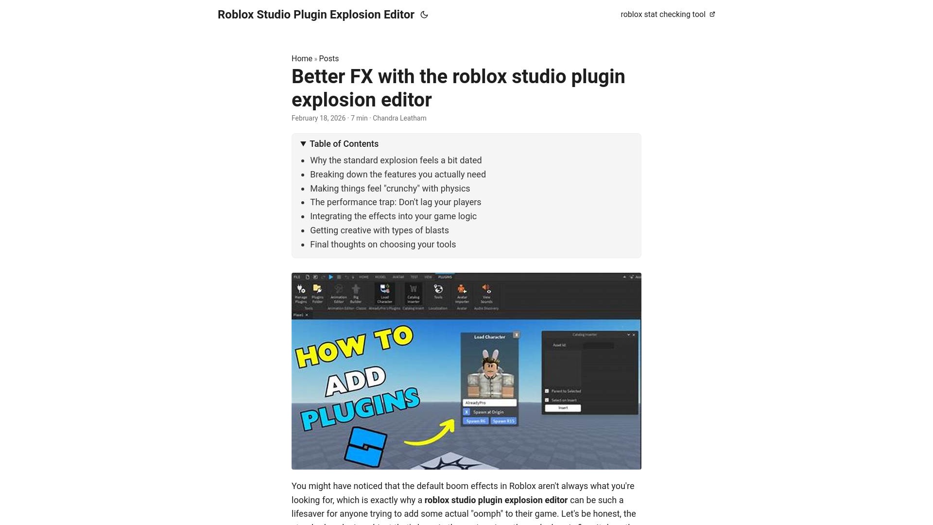 website screenshot of https://roblox-studio-plugin-explosion-editor.pages.dev/