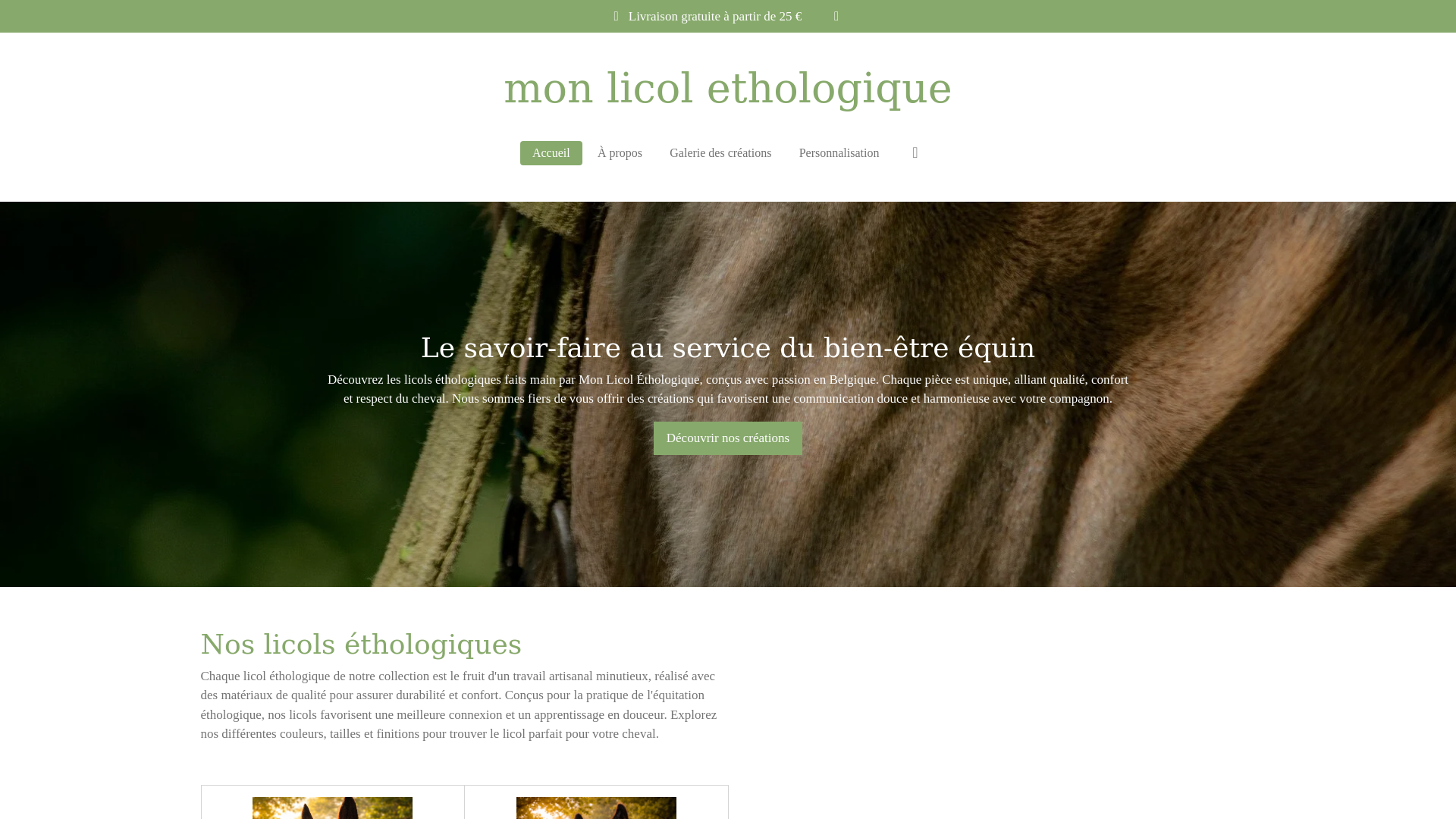 website screenshot of https://mon-licol-ethologique.be