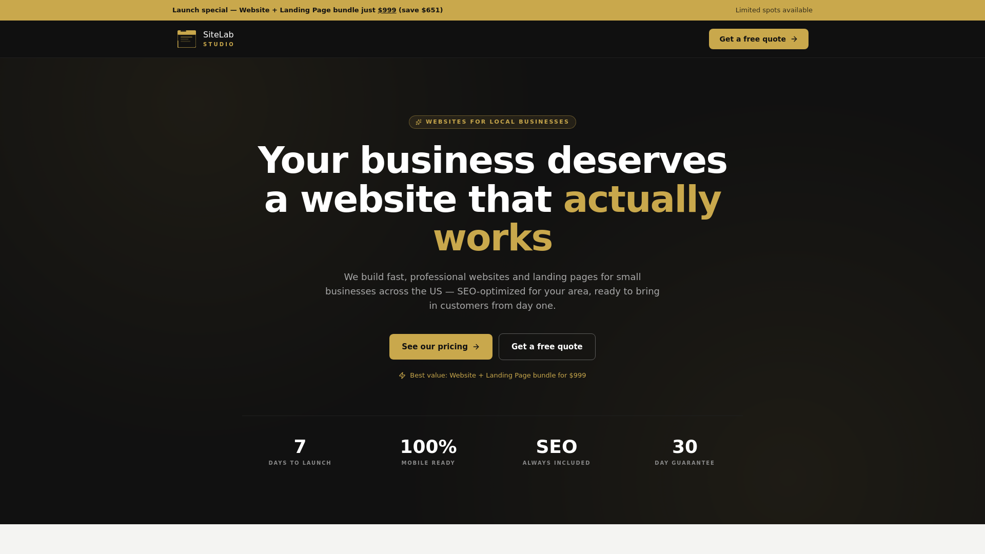 website screenshot of https://site-lab.studio/