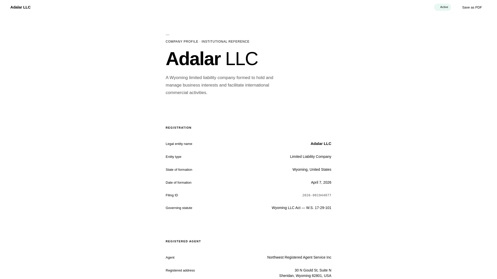 website screenshot of https://adalarllc-web.pages.dev/