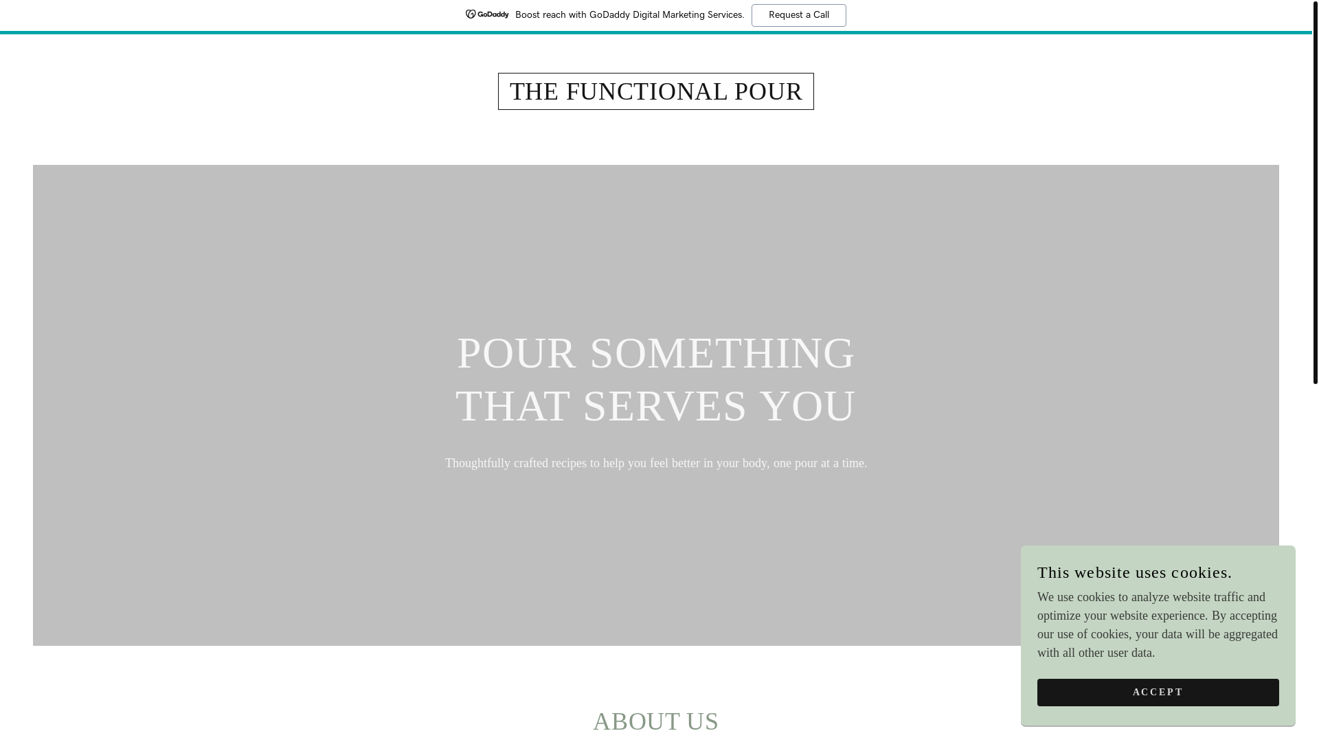 website screenshot of https://thefunctionalpour.com/