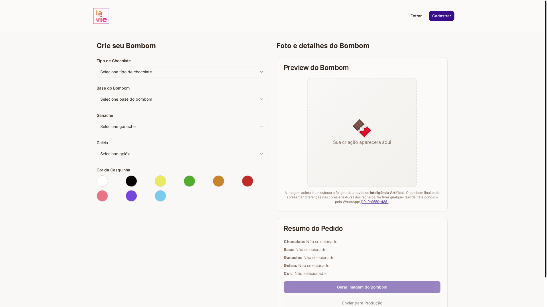 website screenshot of https://crieseubombom.com.br/