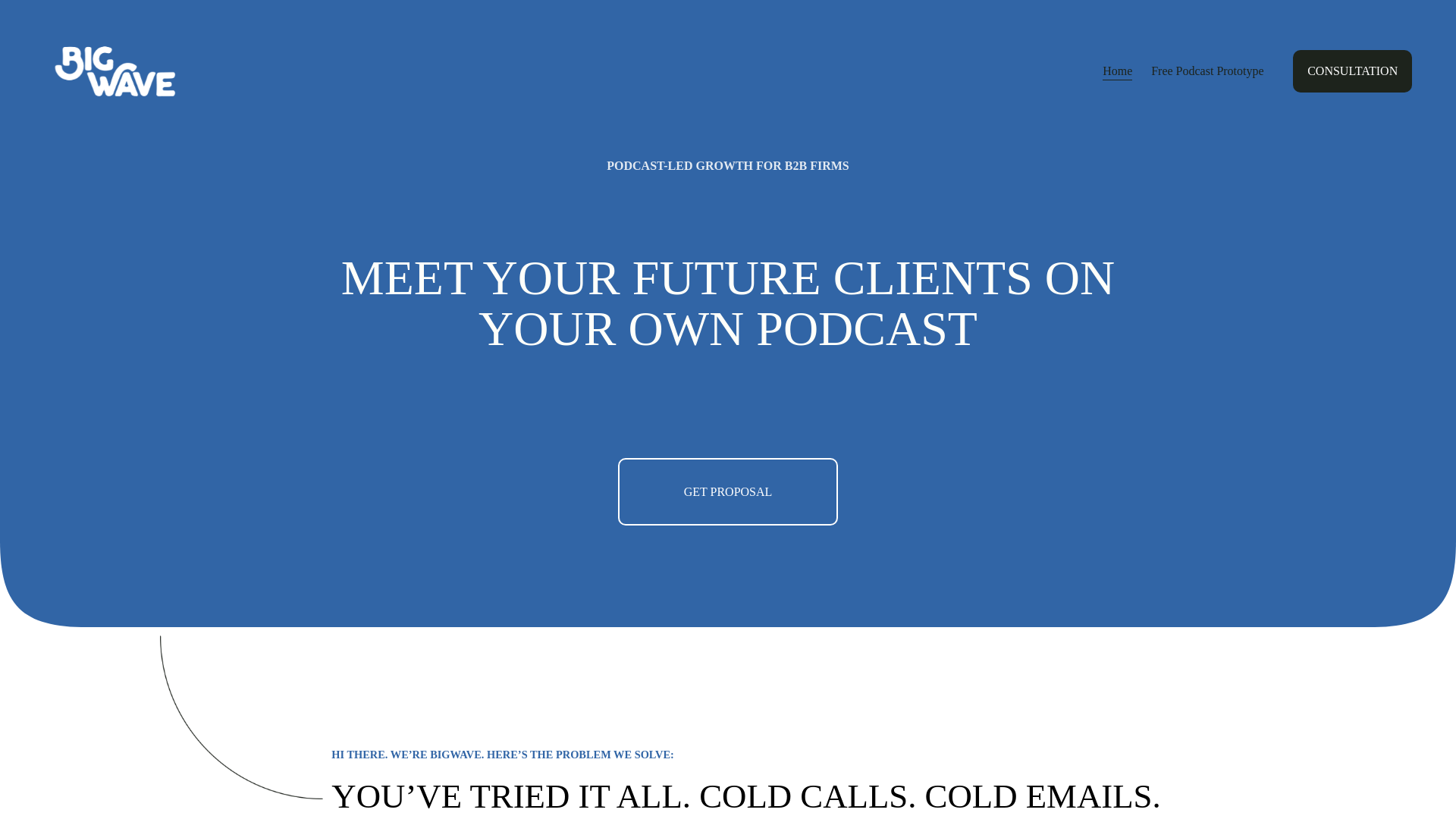 website screenshot of https://bigwaveconnects.info/