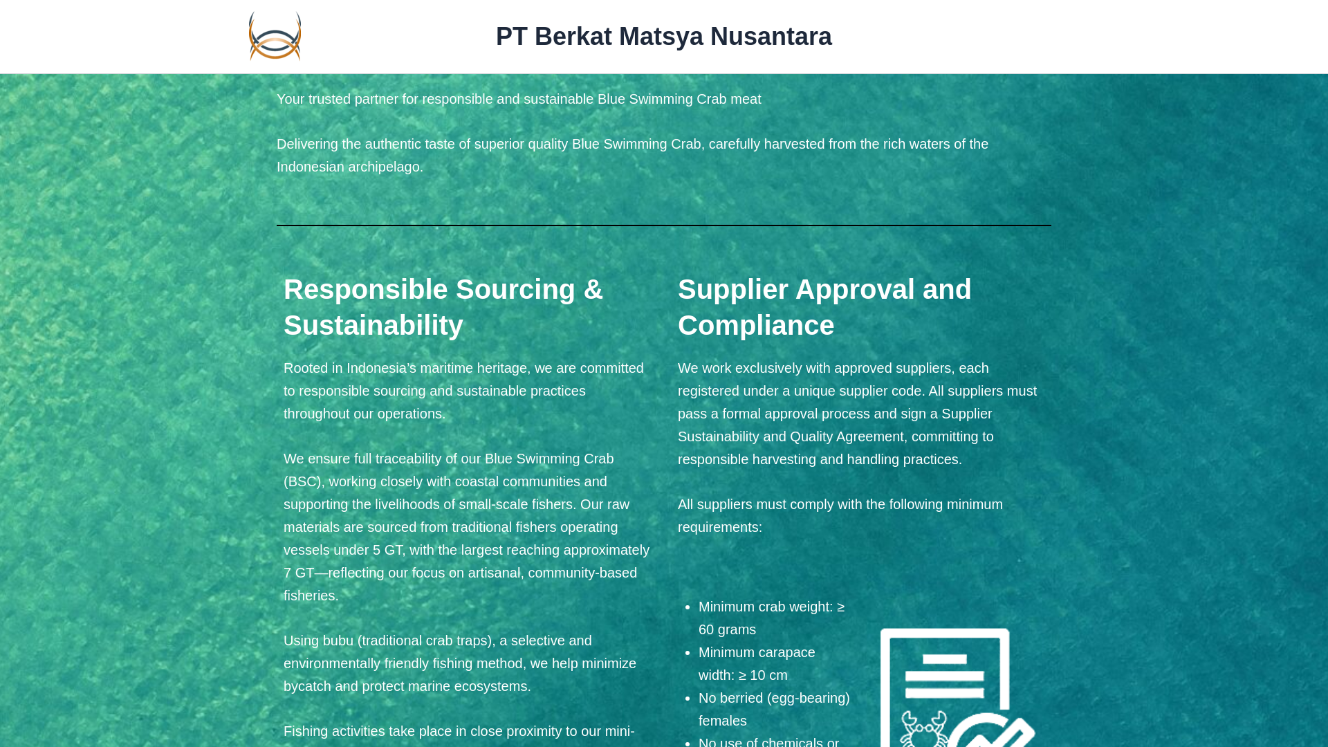 website screenshot of https://bermatatraceability.com