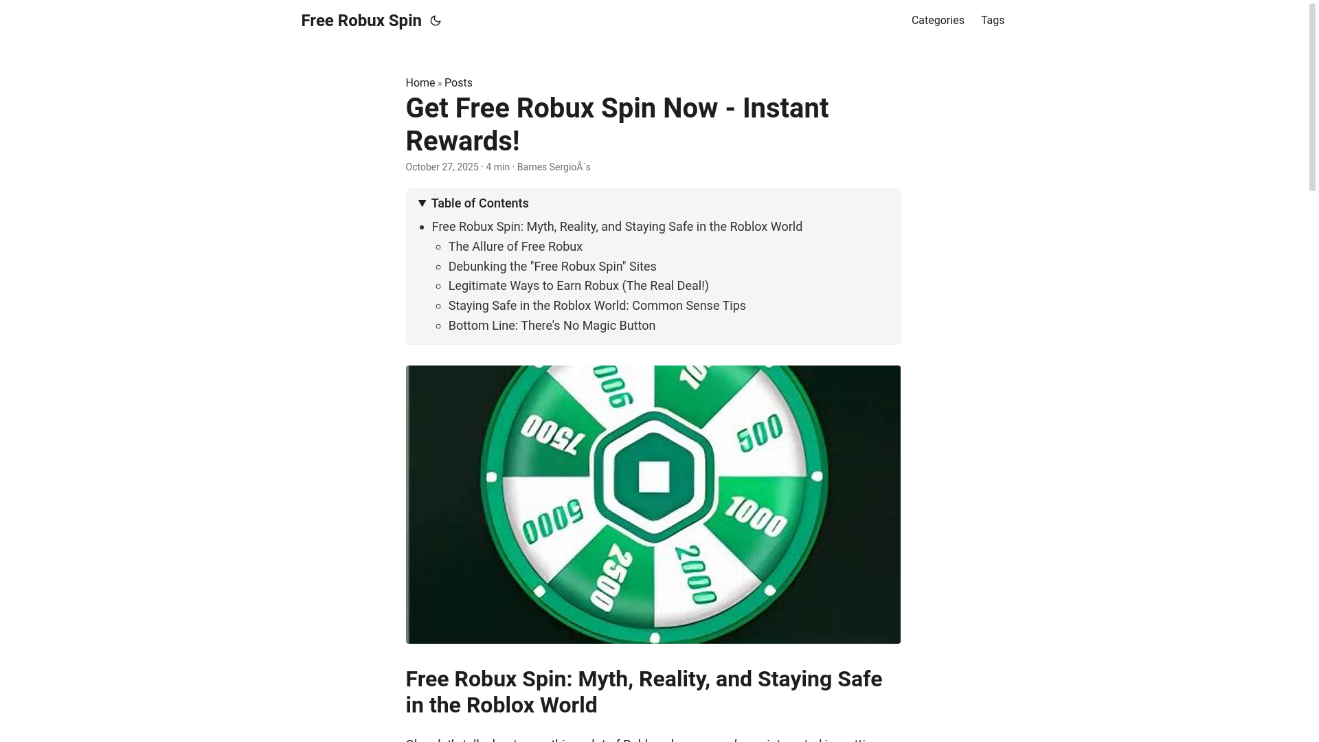 website screenshot of https://free-robux-spin.pages.dev/