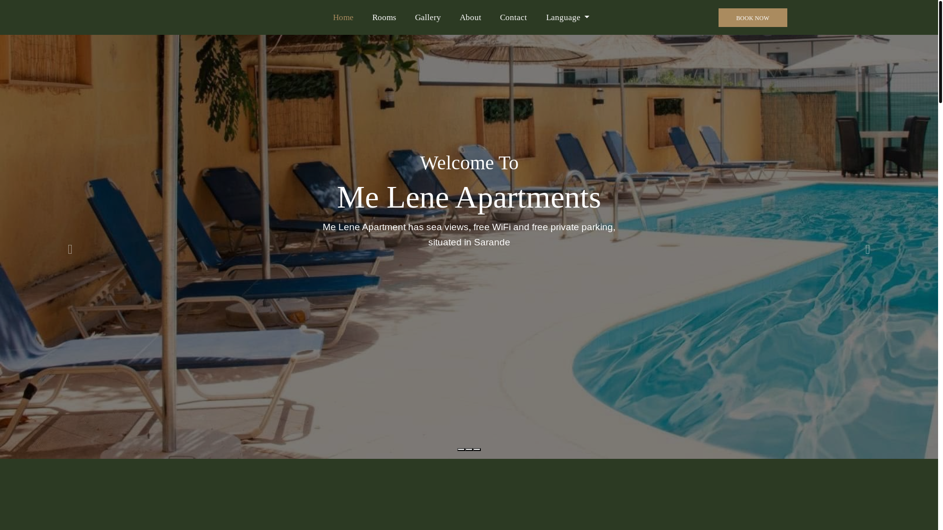 website screenshot of https://me-lene-apartments.al/