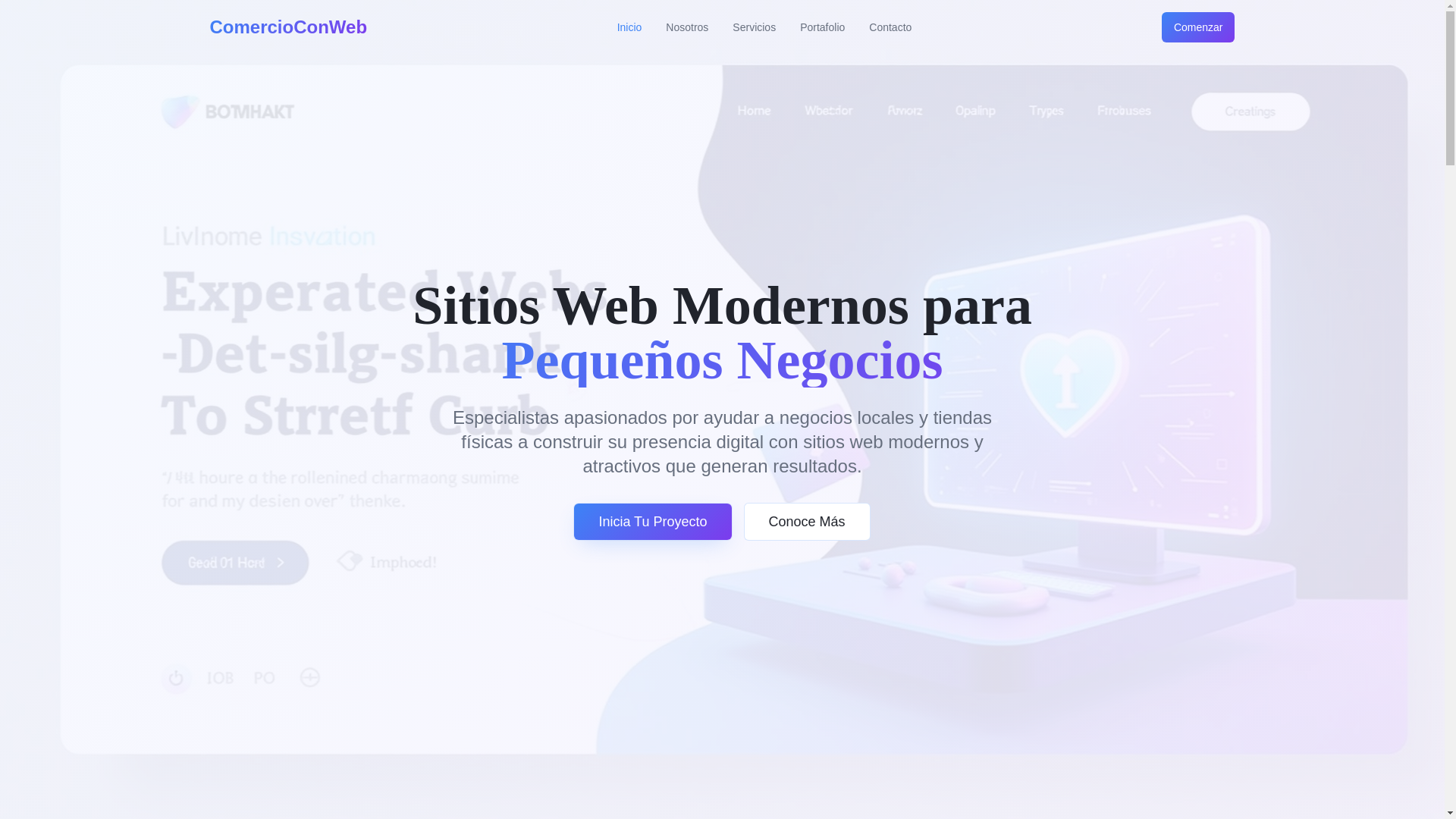website screenshot of https://comercioconweb.com/