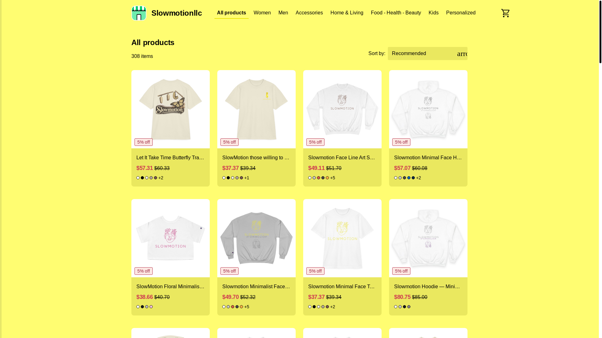 website screenshot of https://slowmotion.world/