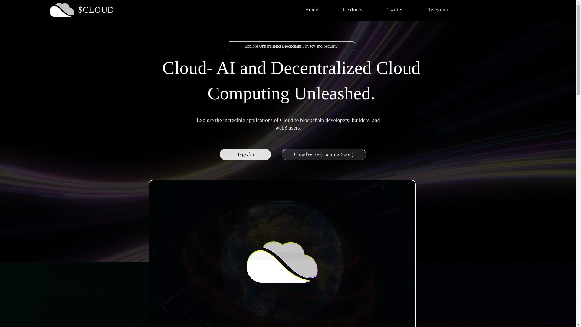 website screenshot of https://cloudaisolana.com/