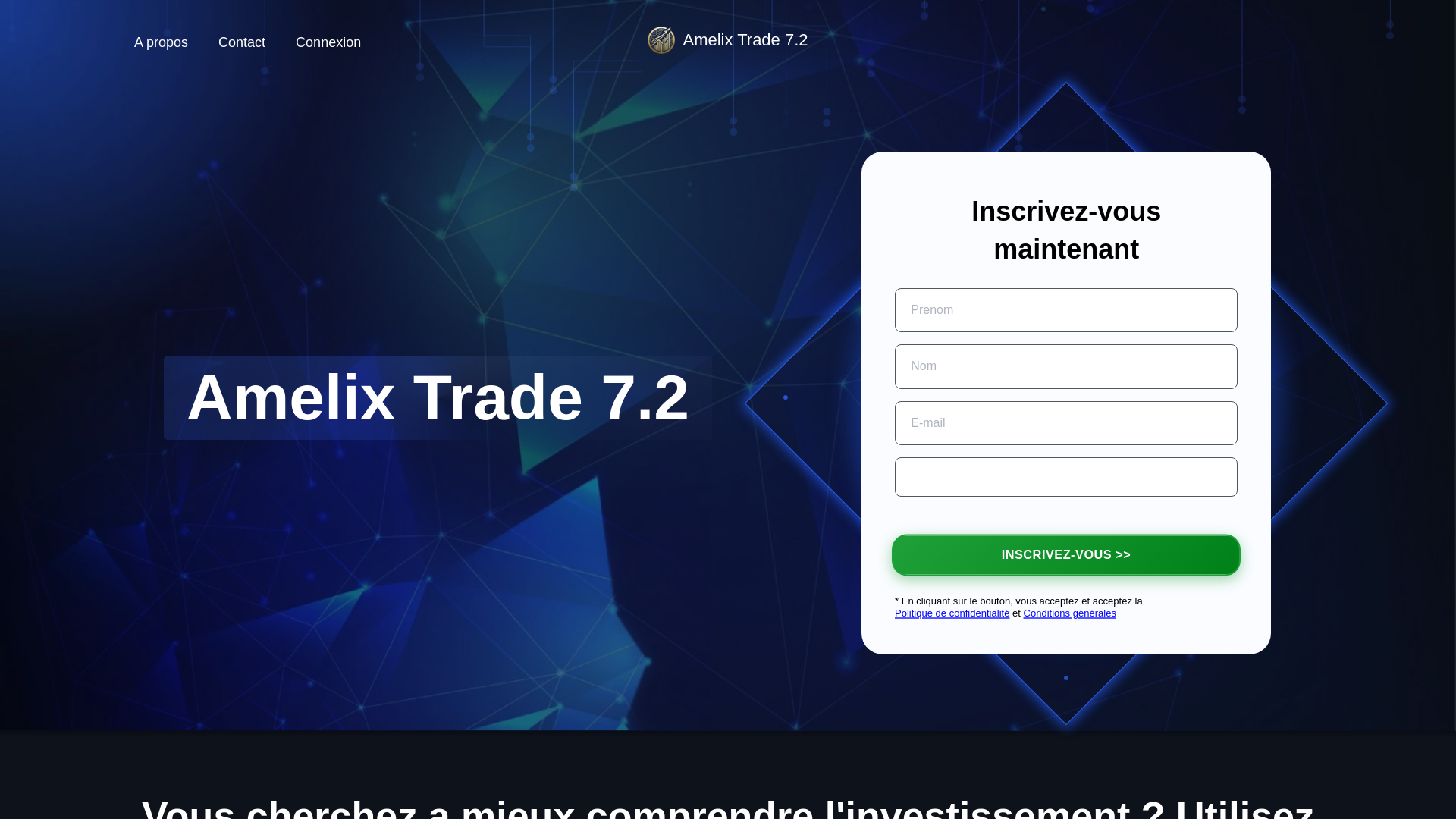 website screenshot of https://amelix-trade.sbs/