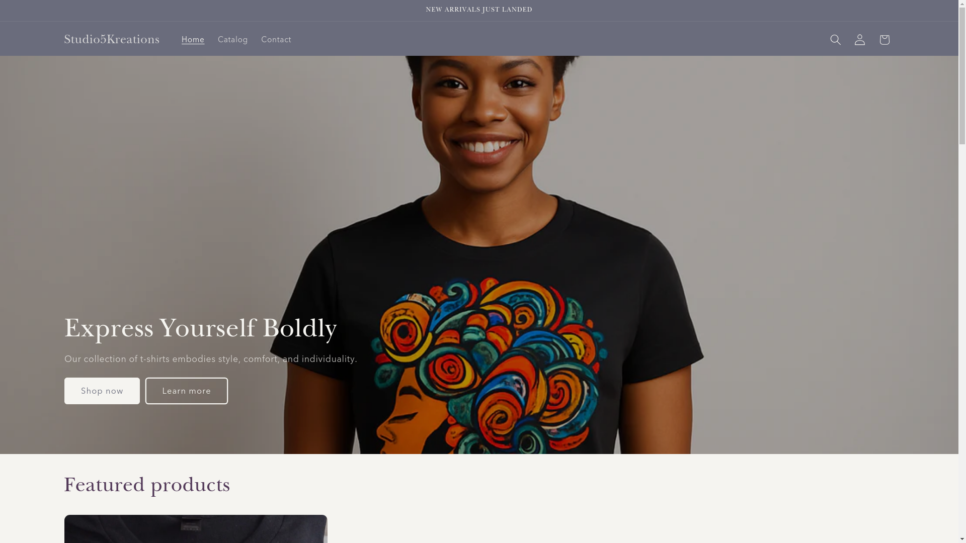 website screenshot of https://studiofivekreations.com/