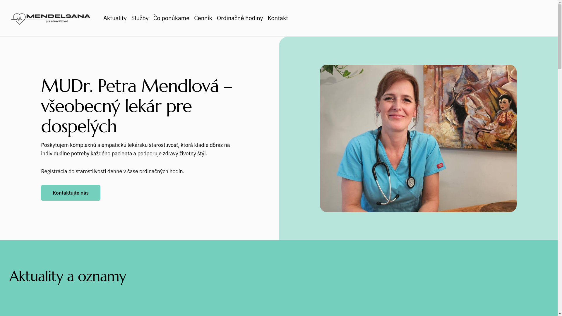 website screenshot of https://lekar-dubravka.sk/