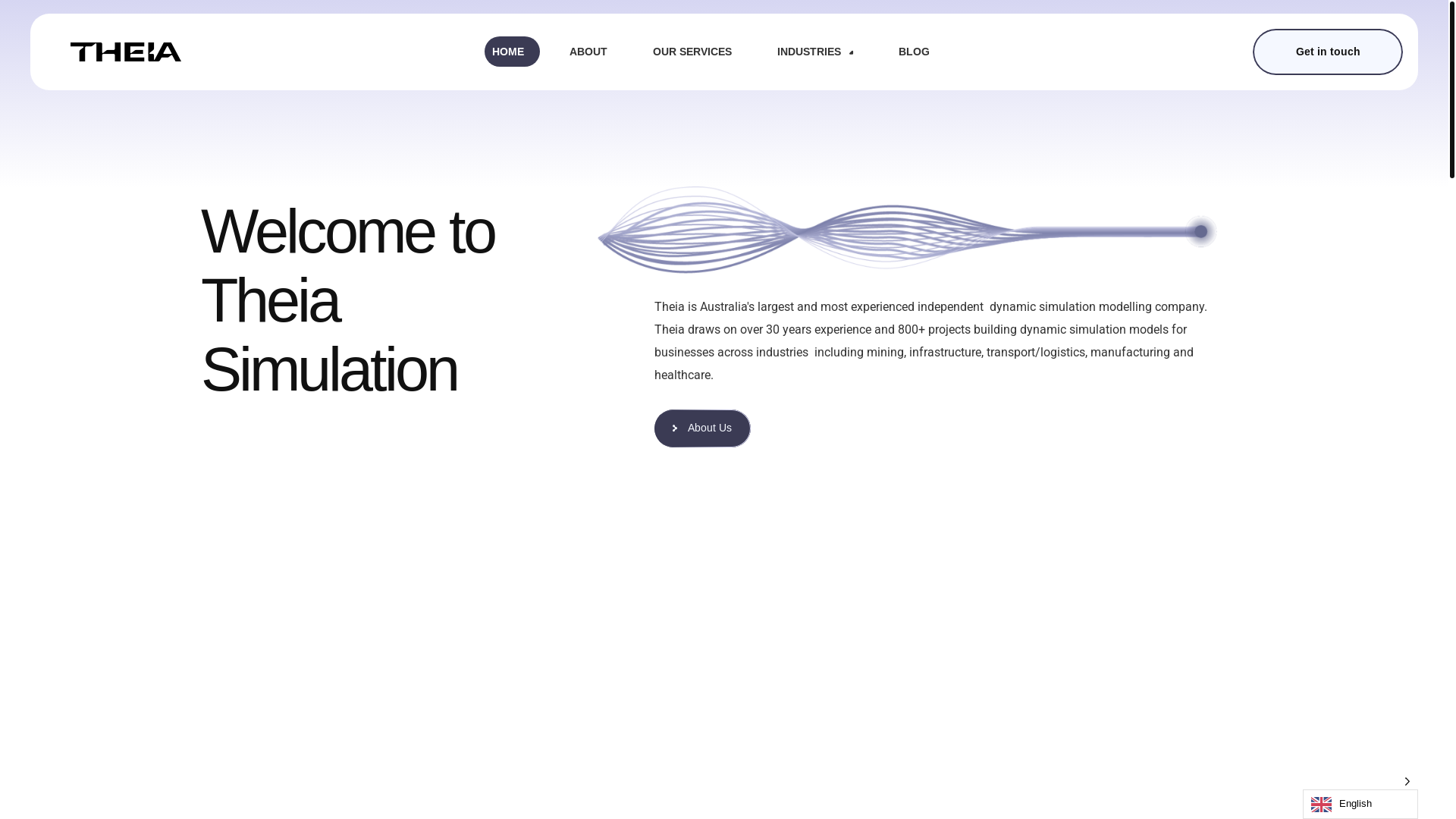 website screenshot of https://theia.com.au