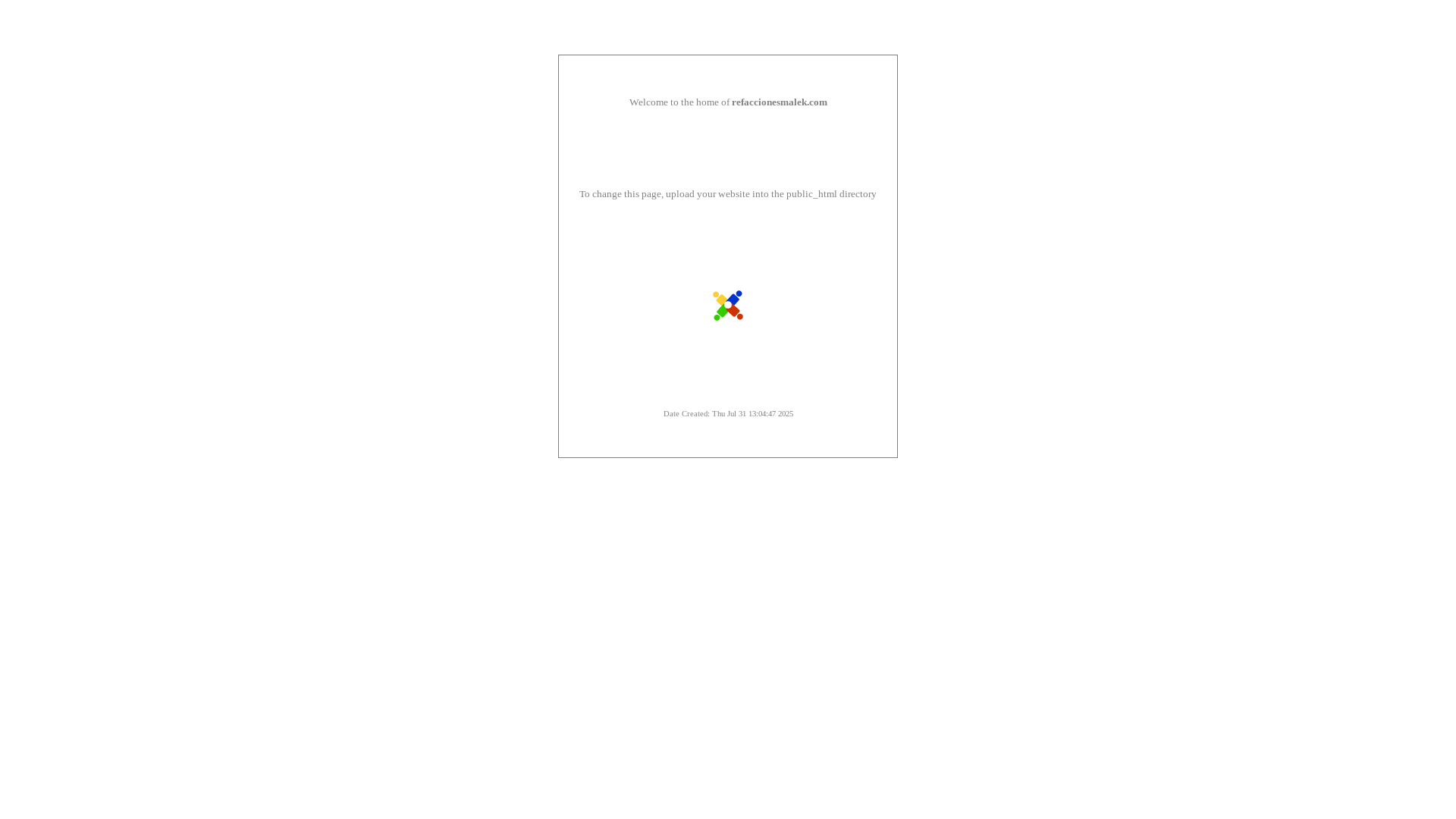 website screenshot of https://refaccionesmalek.com/