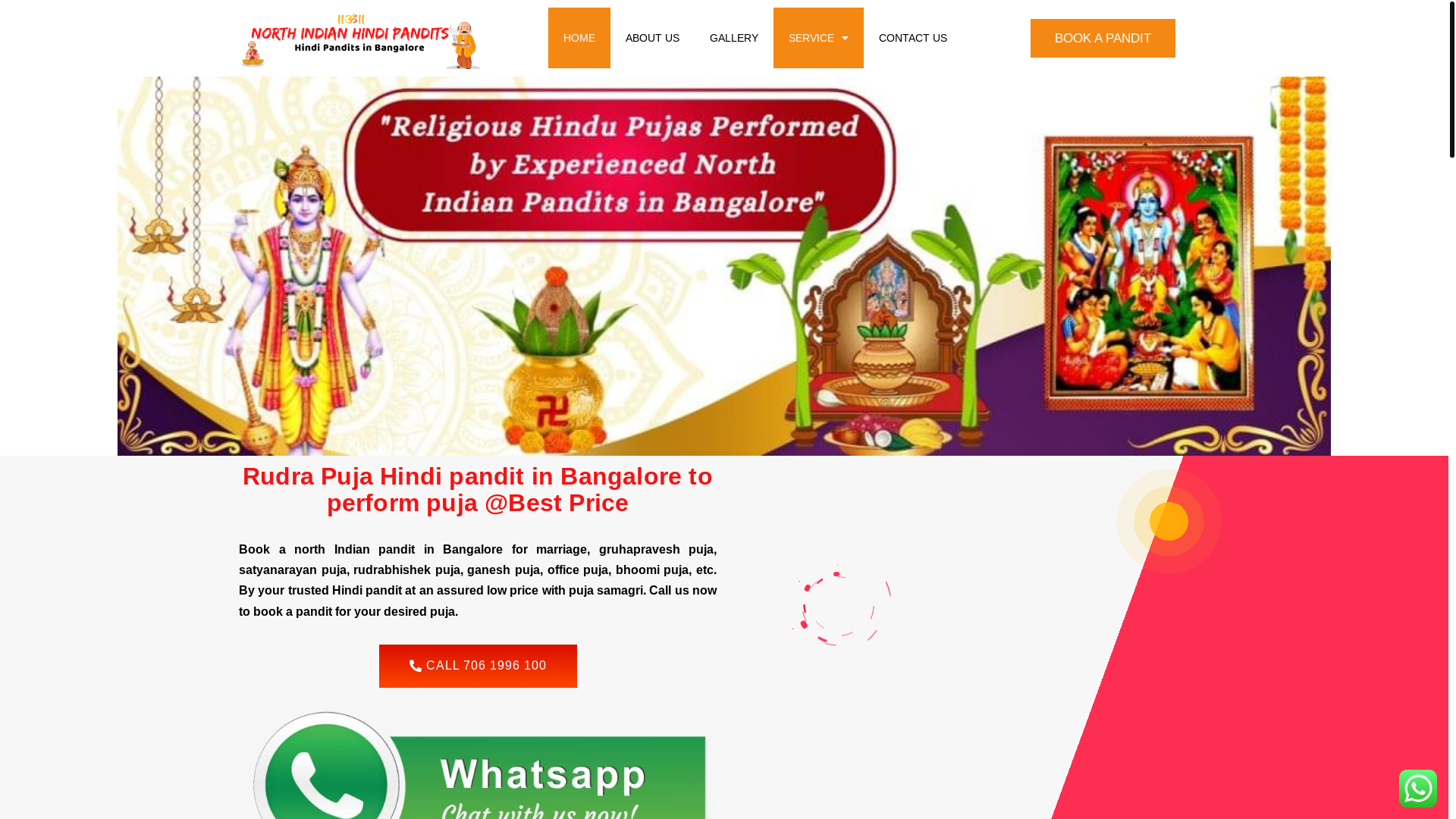 website screenshot of https://ravipujabangalore.com/