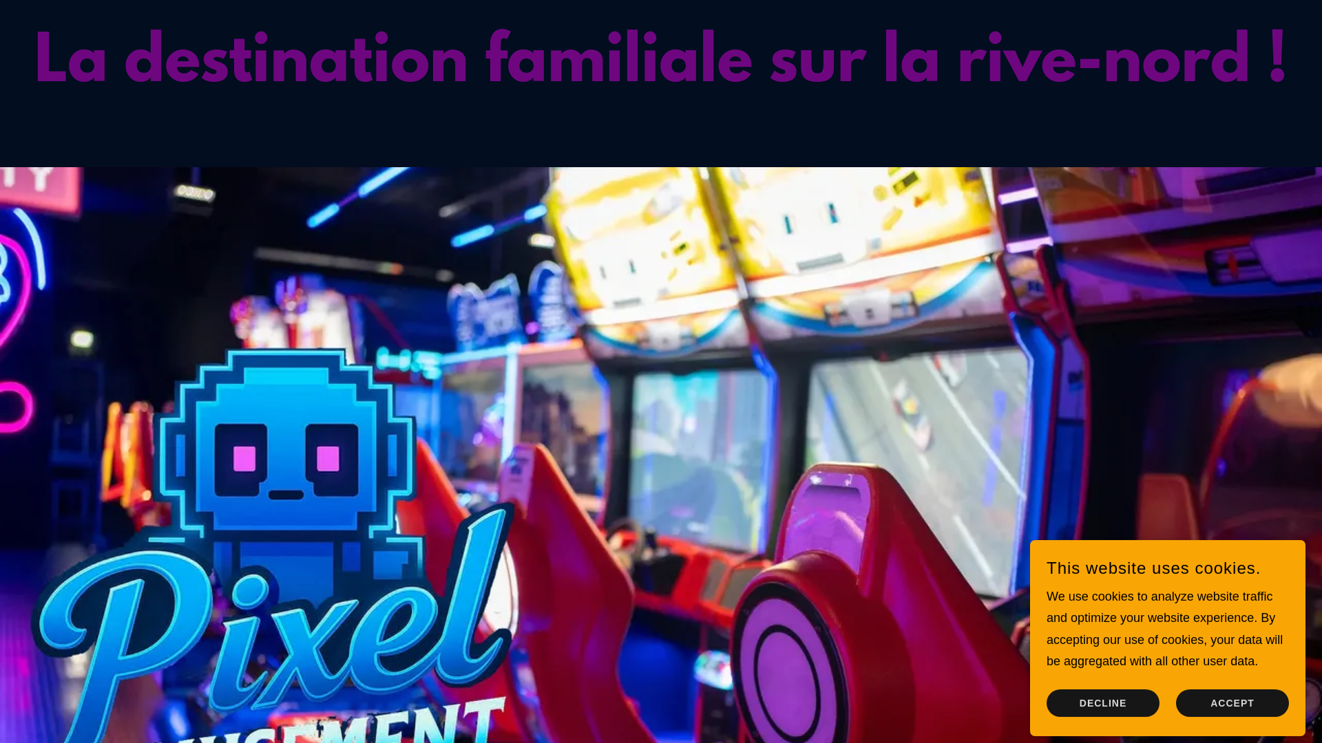 website screenshot of https://pixelamusement.ca