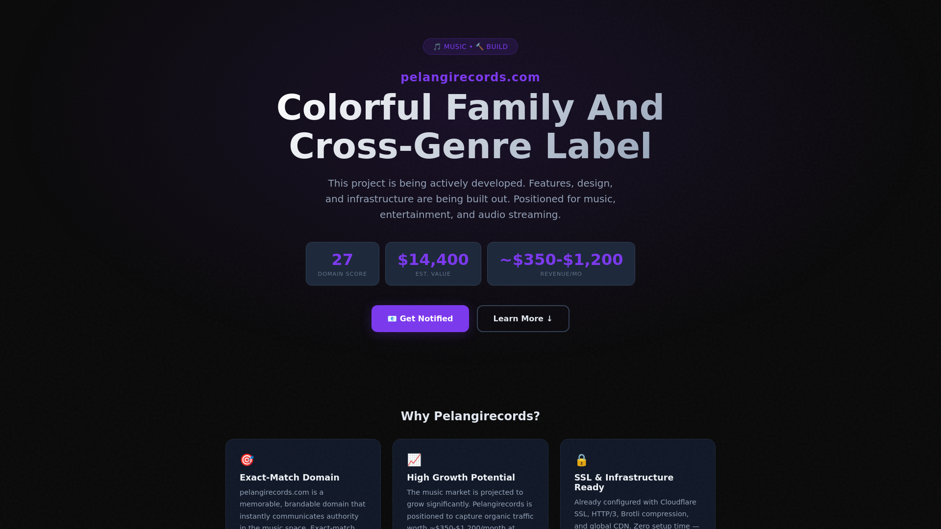 website screenshot of https://pelangirecords.com/