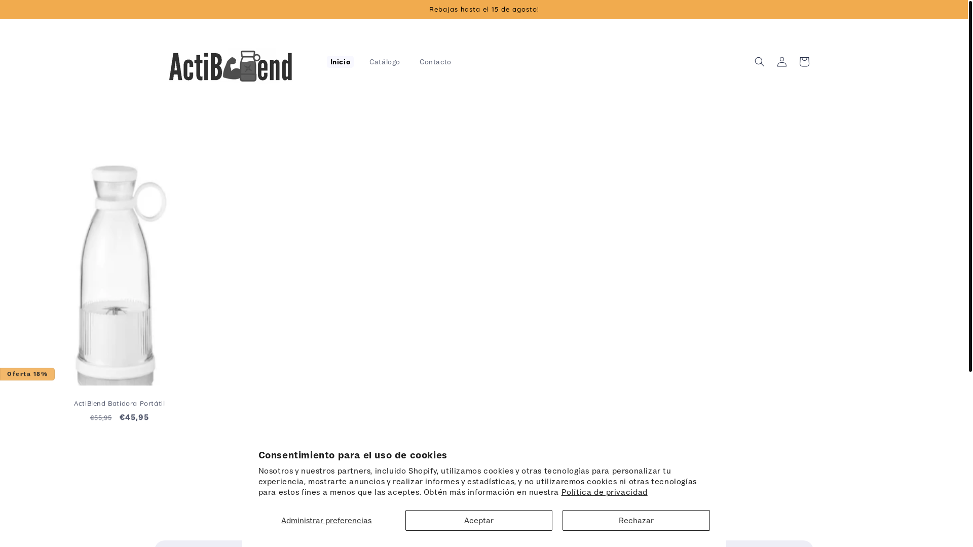 website screenshot of https://actiblend.es/