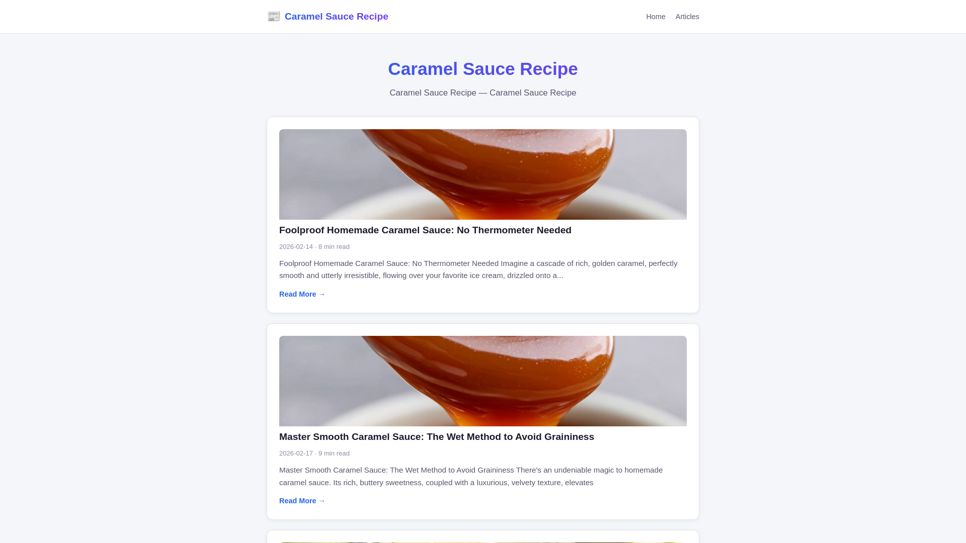 website screenshot of https://caramel-sauce-recipe.pages.dev/