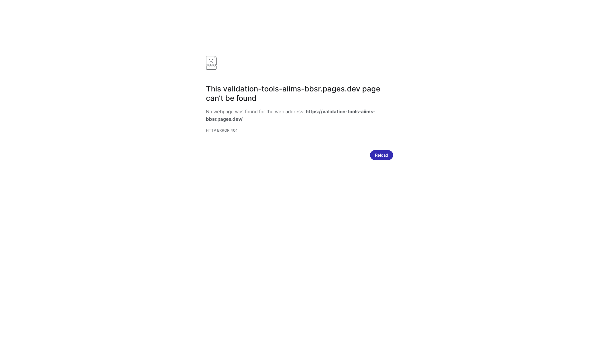 website screenshot of https://validation-tools-aiims-bbsr.pages.dev/