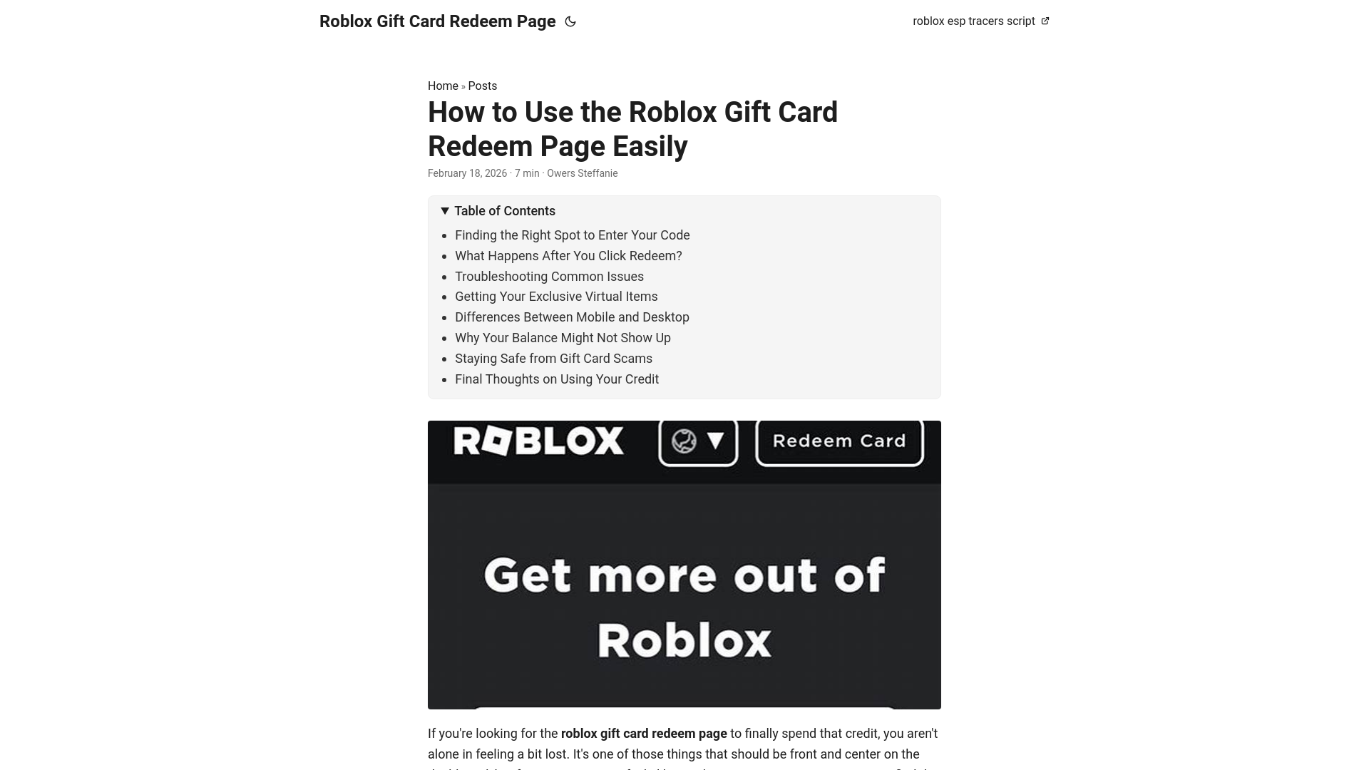 website screenshot of https://roblox-gift-card-redeem-page.pages.dev/
