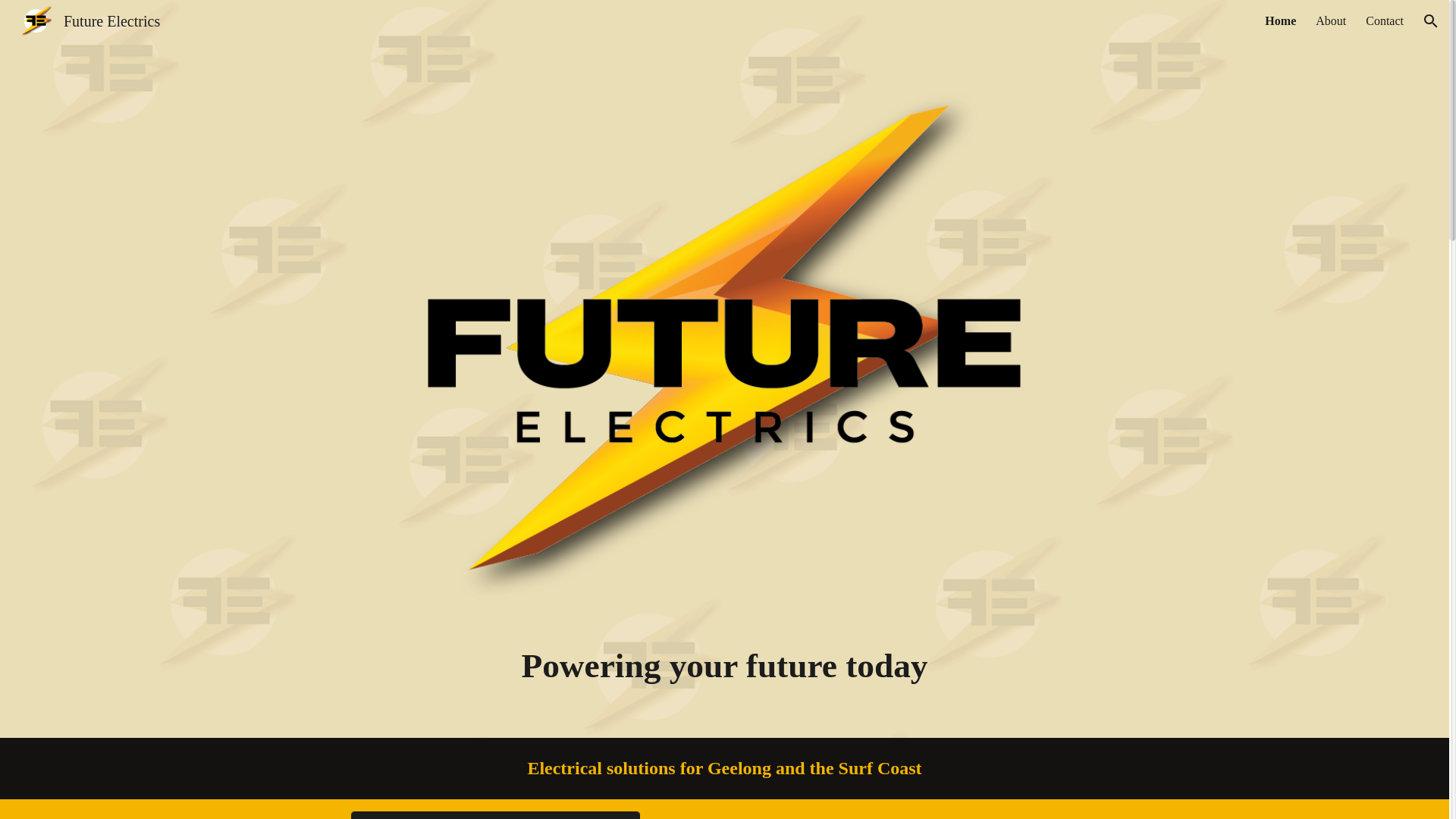 website screenshot of https://futureelectrics.au/