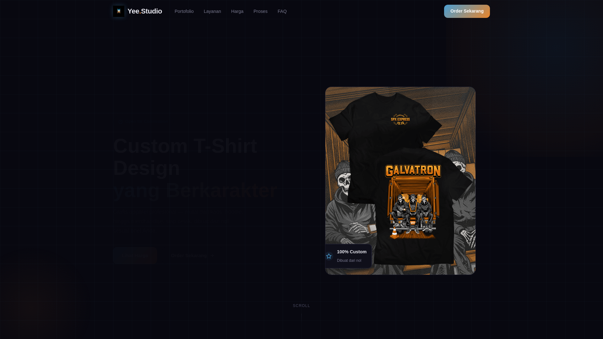 website screenshot of https://yeestudioweb.pages.dev/