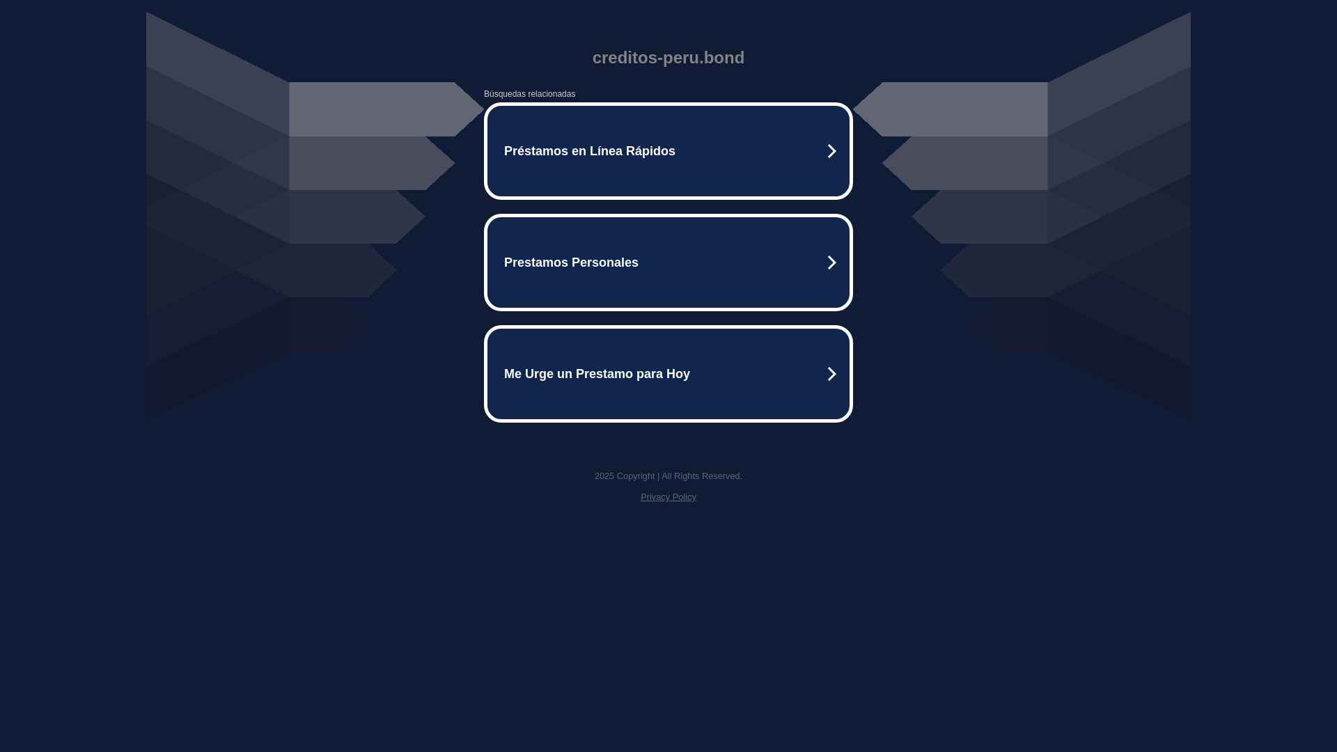 website screenshot of https://creditos-peru.bond/