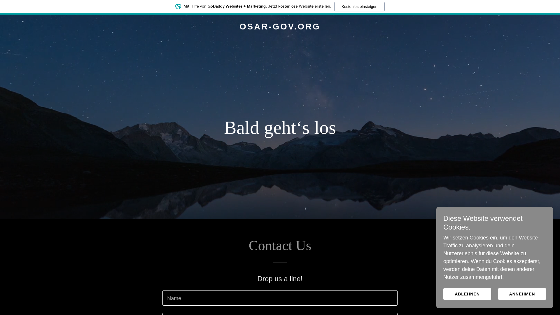 website screenshot of https://osar-gov.org/