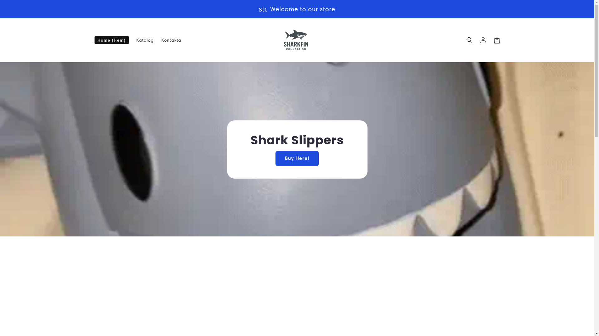 website screenshot of https://sharkfinslippers.com/