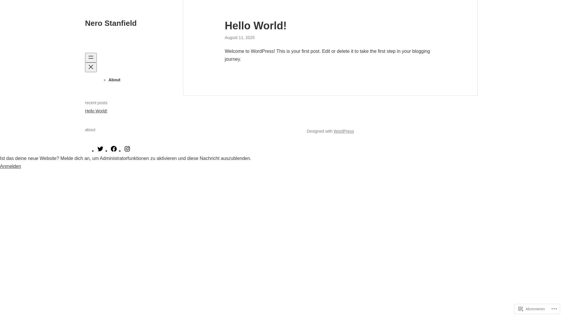 website screenshot of https://nerostanfield.de/