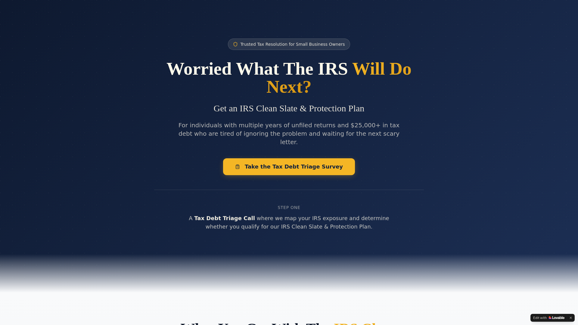 website screenshot of https://taxfreedomsurvey.com/