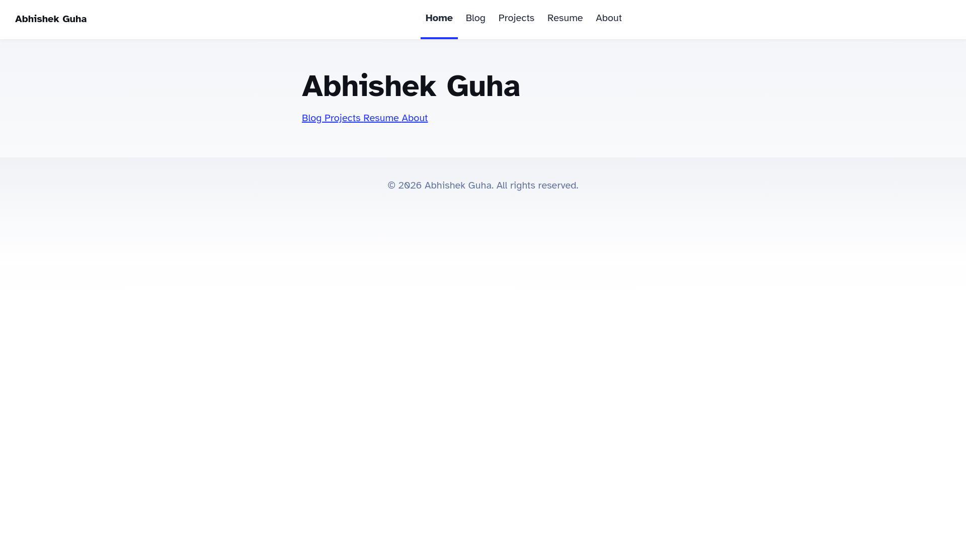 website screenshot of https://abhishekguha-com.pages.dev/