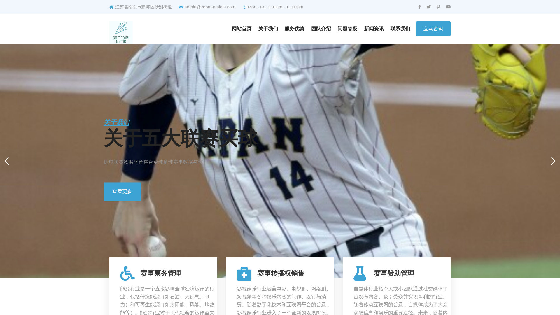 website screenshot of https://zoom-maiqiu.com/