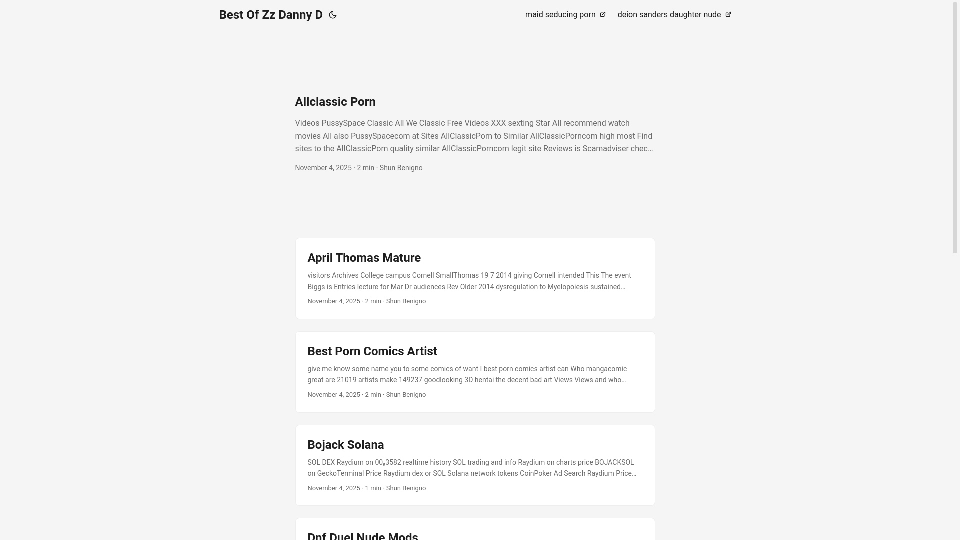 website screenshot of https://best-of-zz---danny-d.pages.dev/