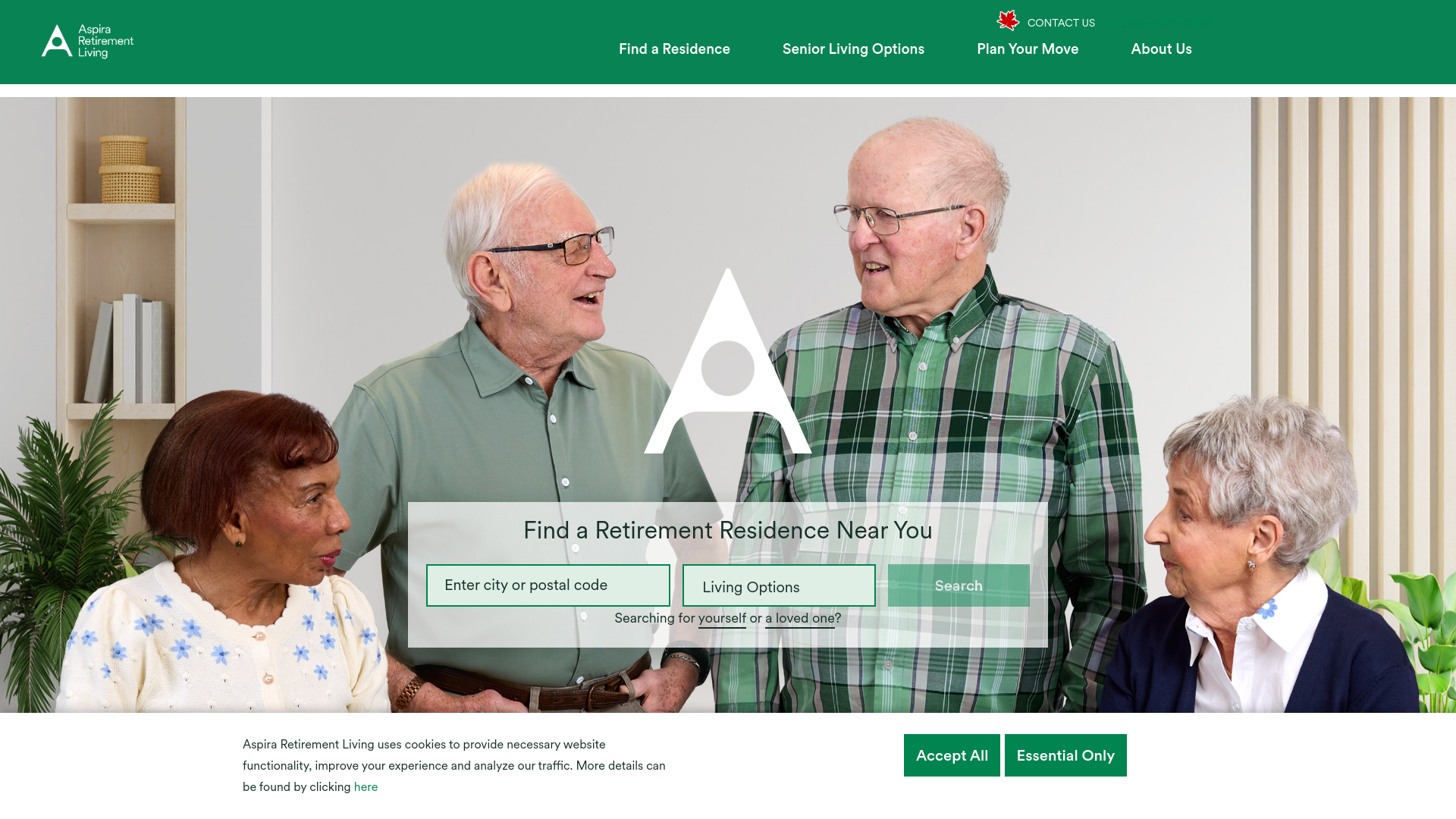 website screenshot of https://www.aspiralife.ca/