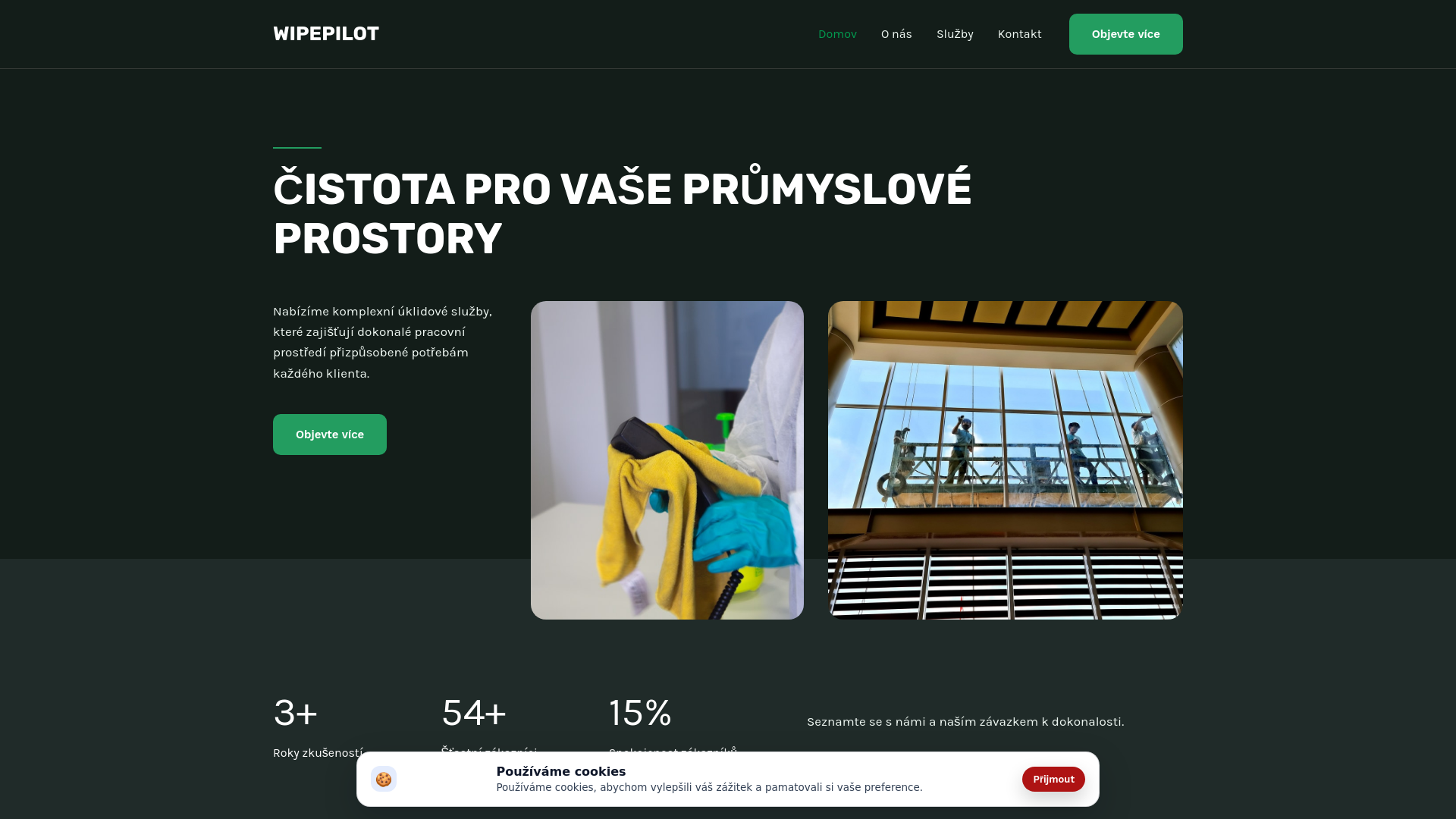 website screenshot of https://wipepilot.company/