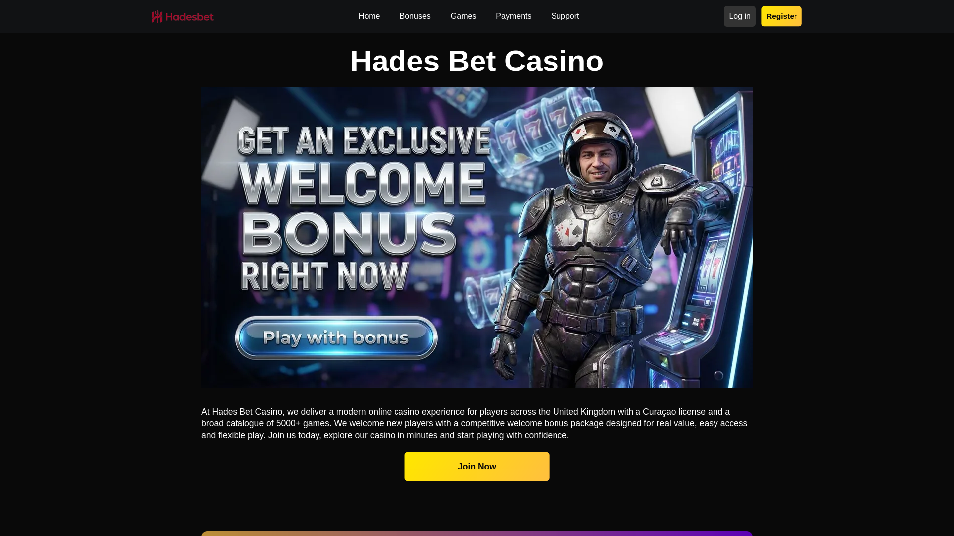 website screenshot of https://hadesbets-uk-51818.pages.dev/