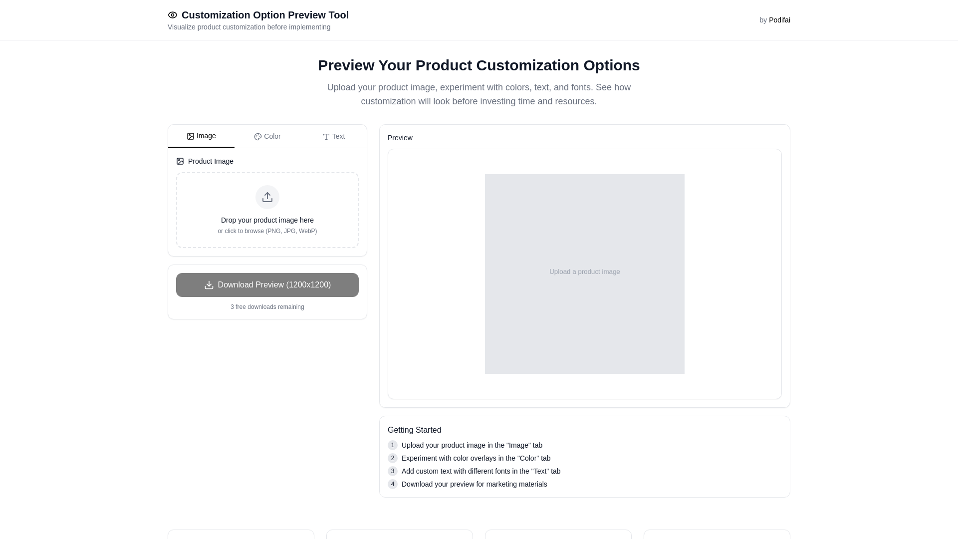 website screenshot of https://customization-option-preview-tool.pages.dev/