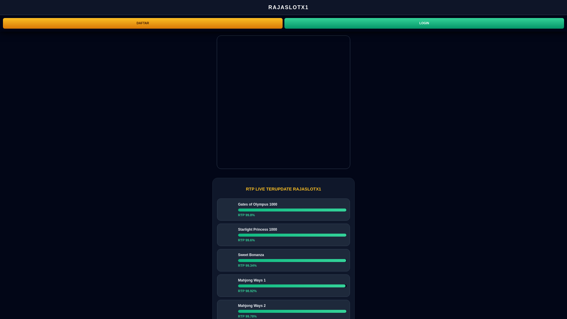 website screenshot of https://rajaslotx1.pages.dev/