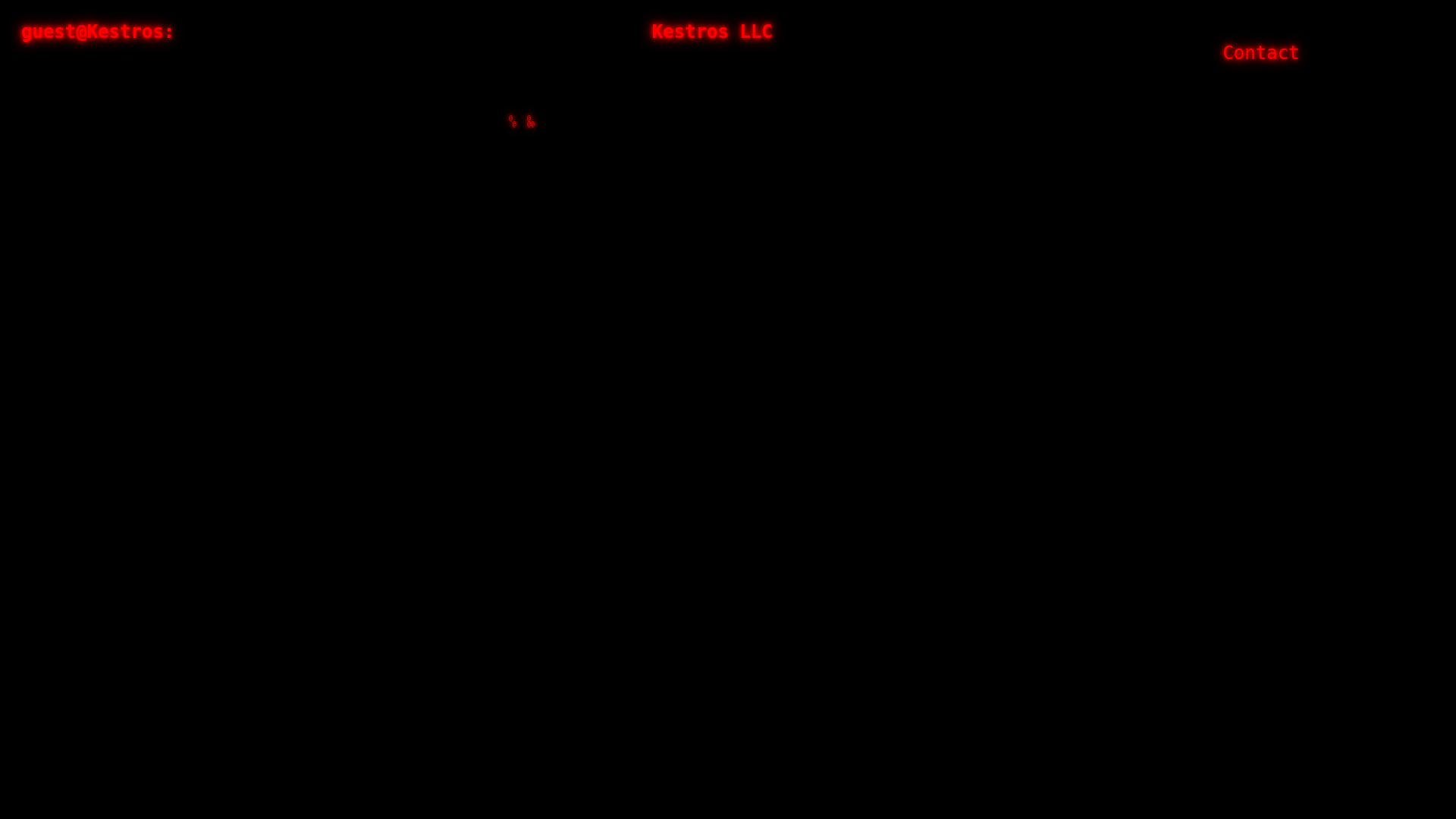 website screenshot of https://kestros.llc