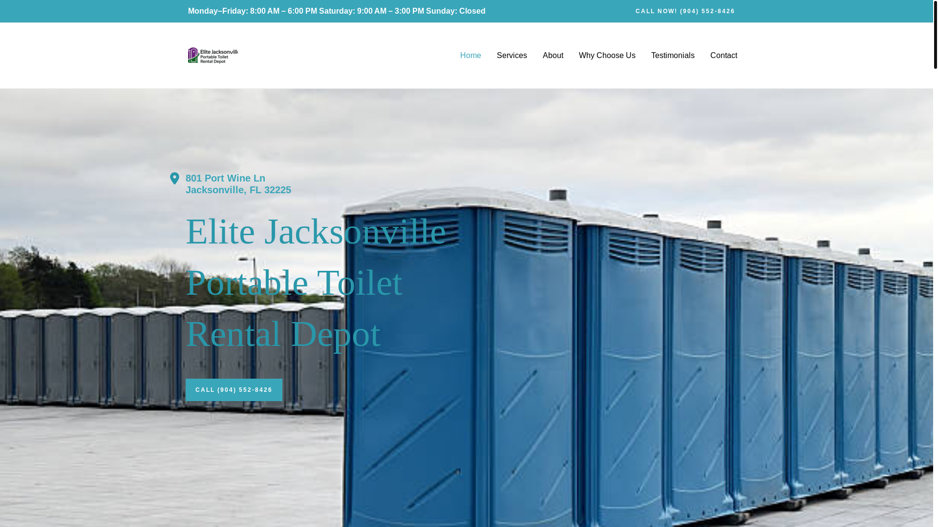 website screenshot of https://elitejacksonvilleportabletoiletrentaldepot.com/